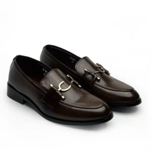 S Buckle Brown Shoes