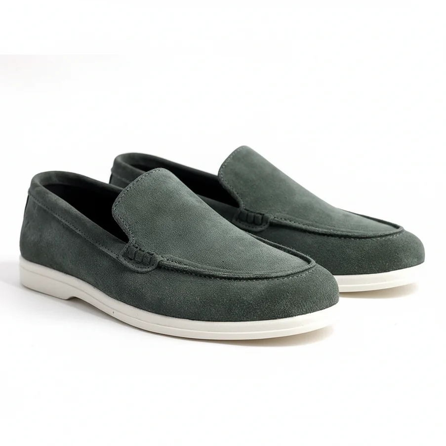 Vibrant Suede Loafer - Green