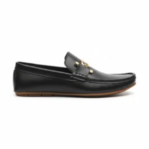 S-Buckle Black Loafer
